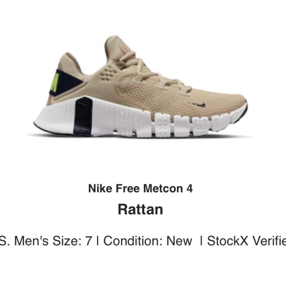 NIKE FREE METCON 4 RATTAN